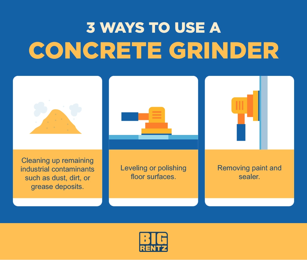 Three ways to use a concrete grinder