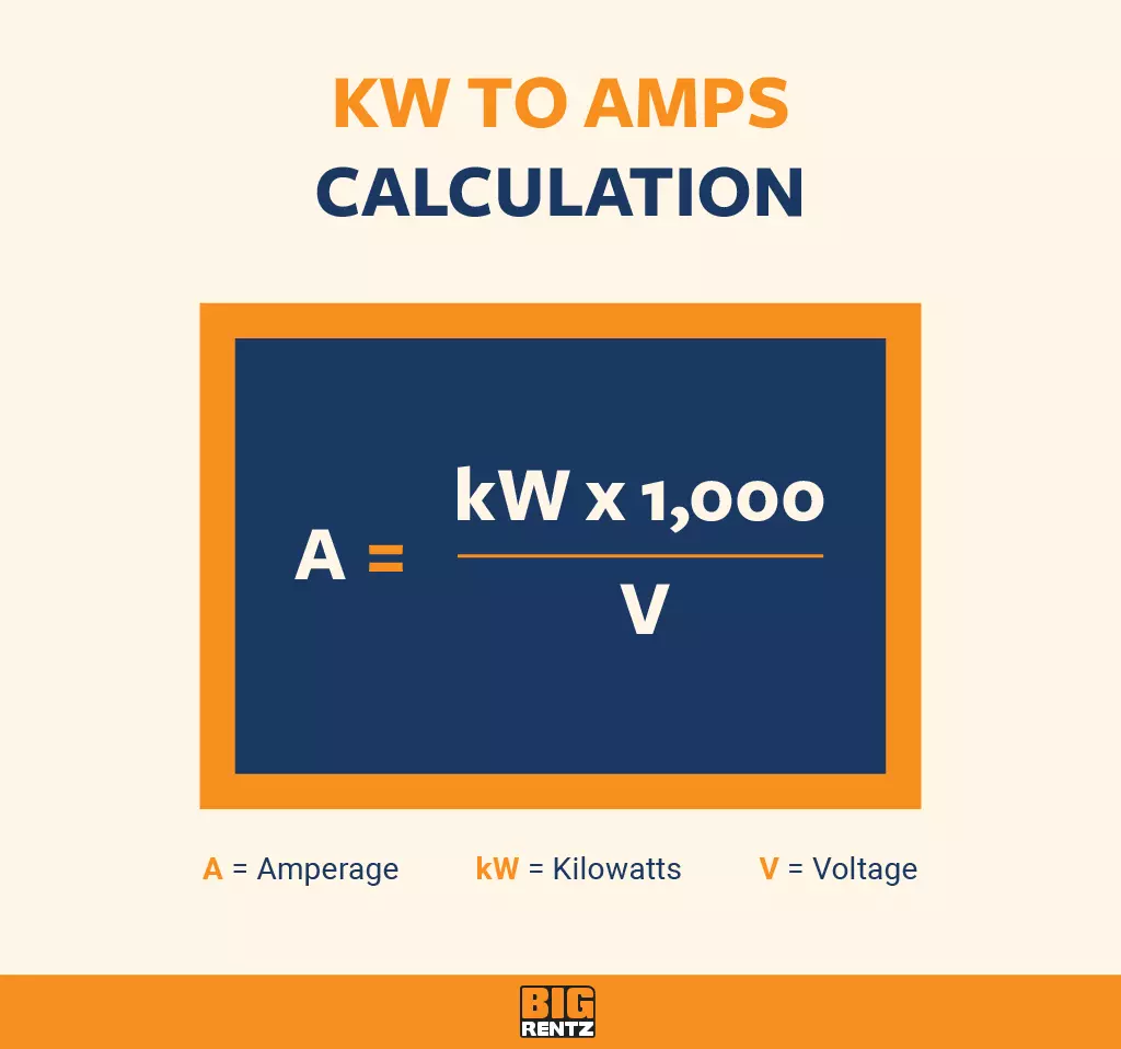 kw to amps calculation