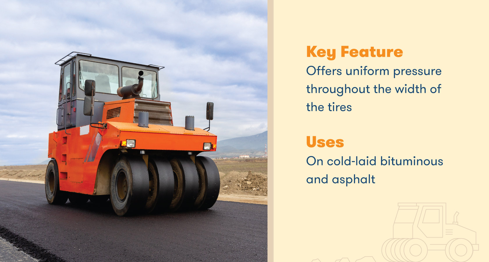 Offers uniform pressure throughout the width of the tires