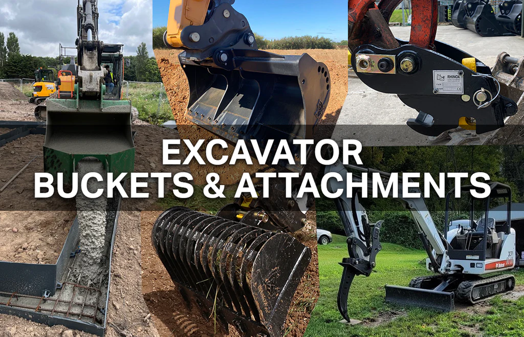 types of excavator attachments